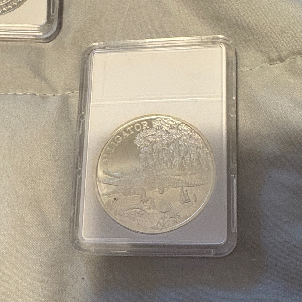 Silver Alligator Coin
